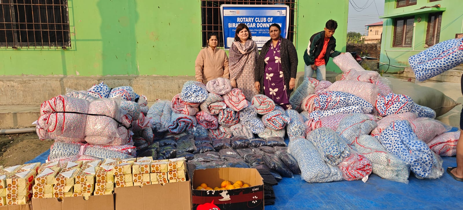Sewa ko sirakh-Razai Distribution at Bal Sudhar Bal Sudhar Griha