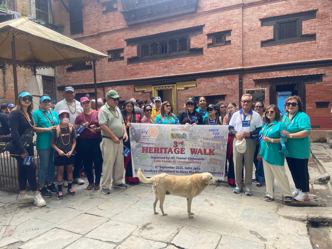 The sole event partner for the heritage walk organized by RC Thamel