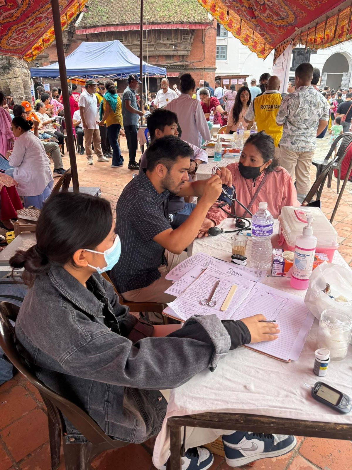 Blood Donation, free Medical Health Checkup and the free water distribution on Gaijatra